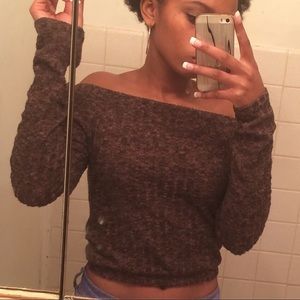 Off shoulder crop top